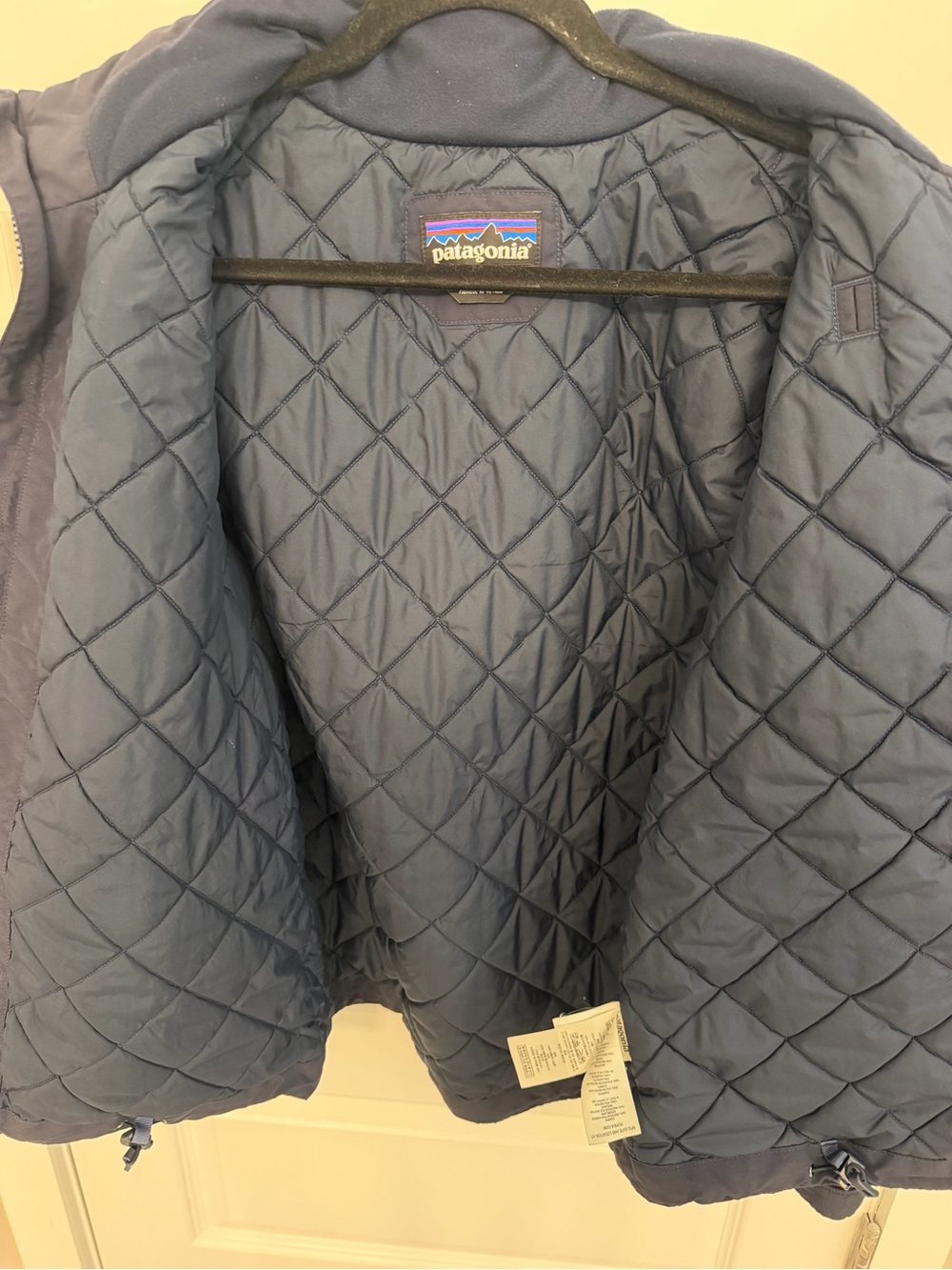 Patagonia Mens Small Lone Mountain Parka Navy Blue Full Zip Insulated Jacket - Picture 5 of 12